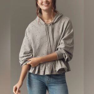 NWT Size XS - Pilcro Drop-Shoulder Flounce Hoodie (NWT US$ 128)
